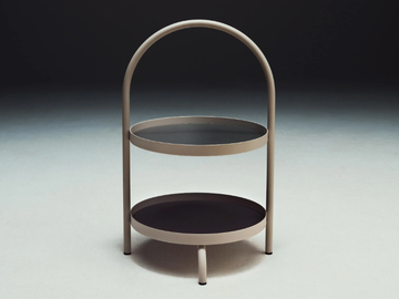 SET - Round metal coffee table with tray by La Manufacture - view 2
